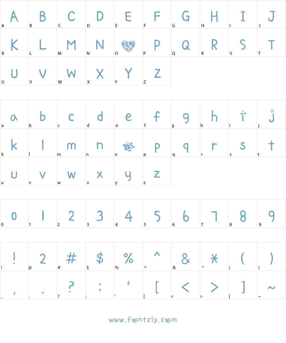 love like a butterfly by OUBYC Font Character